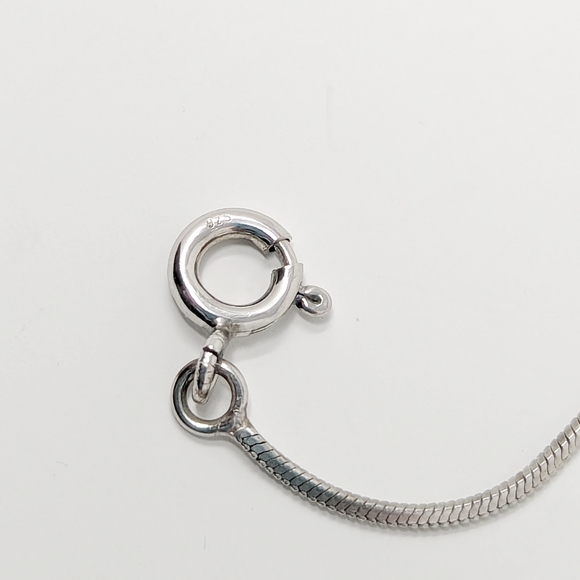 New sterling silver 925 charm dangle pendant necklace heart love ball oval - Picture 3 of 6